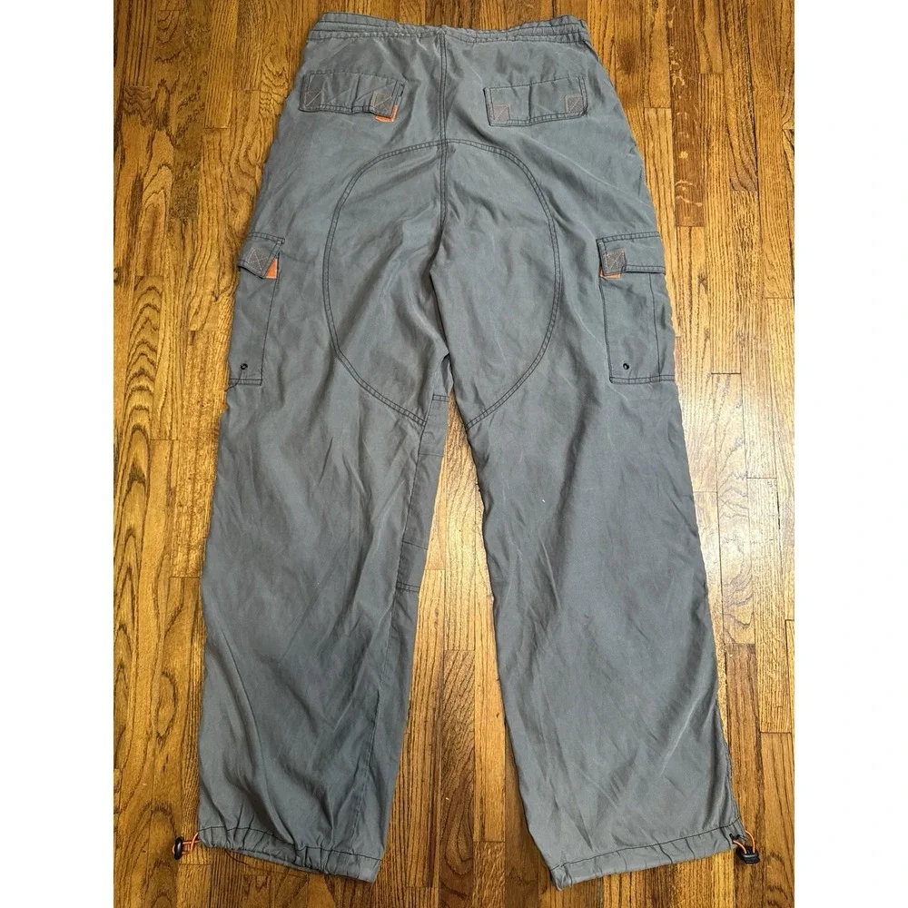 Vintage Trans Nine Raver Cargo Pants Baggy Techwear Y2K Size M Grey - Picture 6 of 13